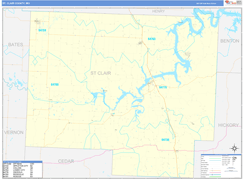St. Clair County, MO Digital Map Basic Style